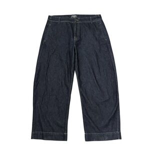 Wyse London Dark Wash High Rise Baggy Jeans